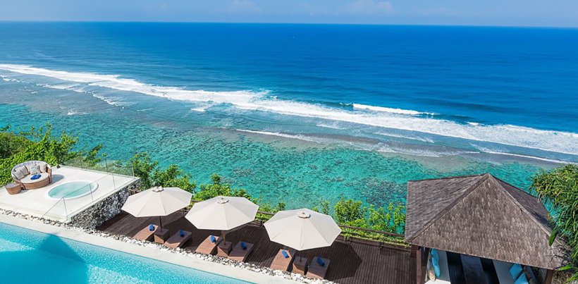 Villa Grand Cliff Ungasan, Meerblick